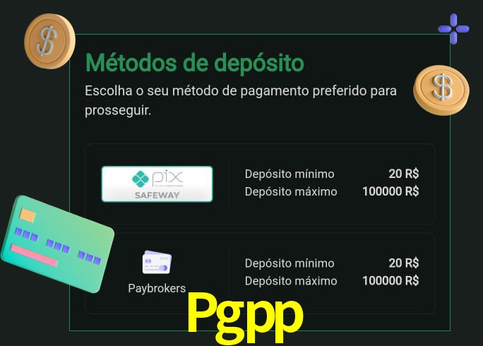 O cassino Pgpp oferece uma grande variedade de métodos de pagamento